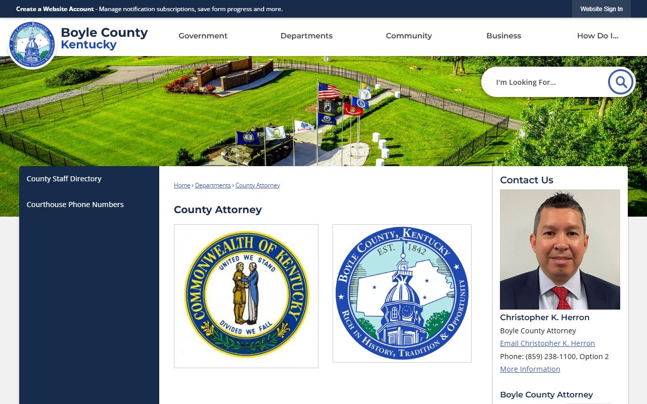 Boyle County arrest records and court charges County Attorney page
